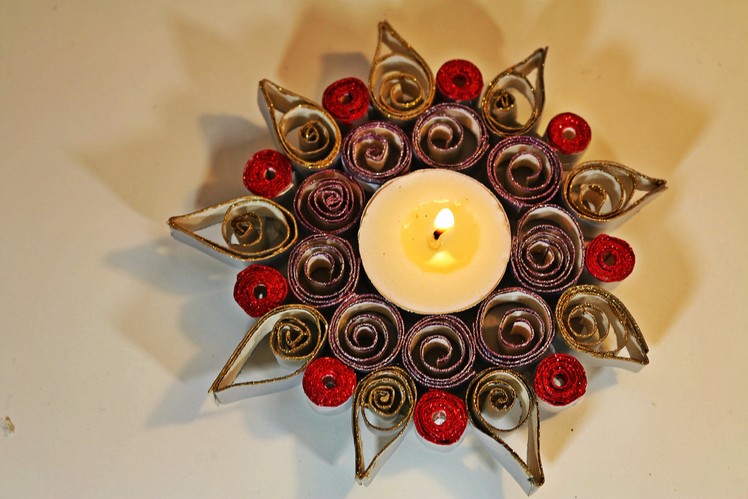 Recycled DIY: Candle Holder made out of Plastic Carton !