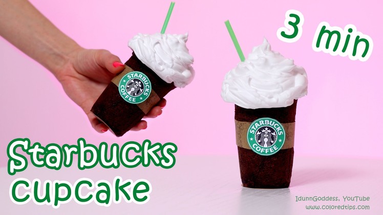 DIY 3 minutes Starbucks Cupcake In Microwave With Marshmallow Icing (frosting) – easy recipe