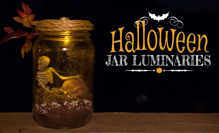 DIY Halloween Jar Luminaries. Decoracion de Halloween (Mason)