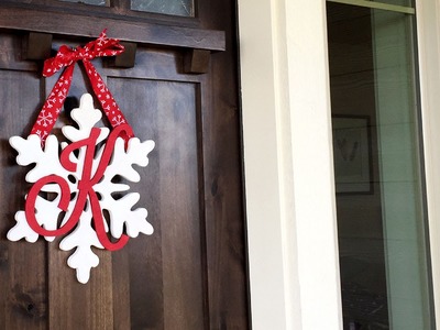 DIY Snowflake Monogram Wreath