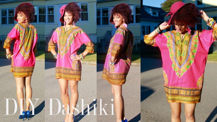 How To DIY a Dashiki Dress in 7 min + Harlem Fabric Shopping Tour