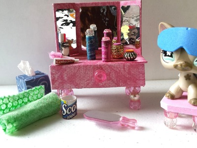 How to Make an LPS Vanity and Bathroom Accessories: Doll DIY