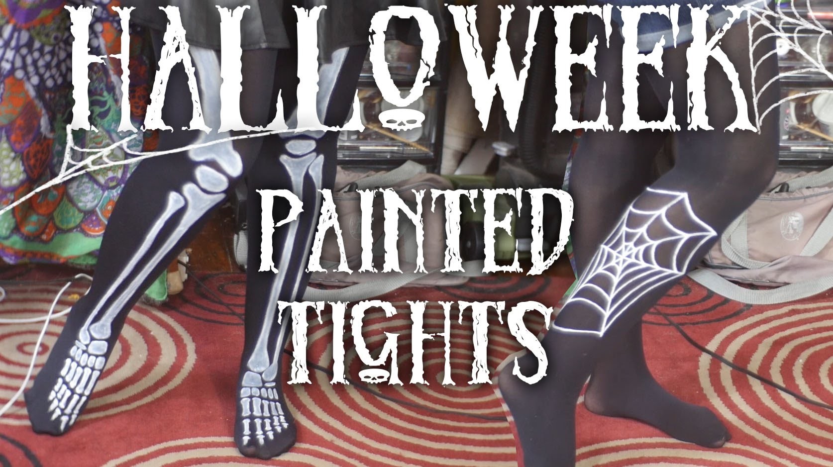 How to Make Halloween Themed Painted Tights : DIY ~HALLOWEEK~