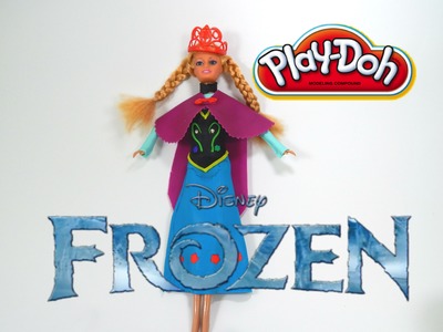 Play Doh craft Frozen. Making frozen Anna costume from Play Doh craft