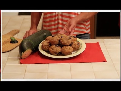 Baseball Bat Zucchini = Healthy Zucchini Blueberry Muffins!