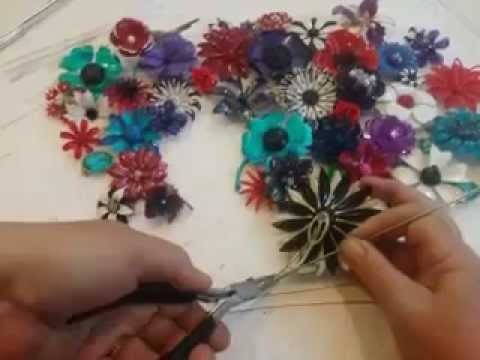 DIY - How to make a wedding brooch bouquet from start to finish