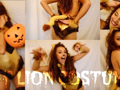 DIY Lion Costume + Makeup + Hair (NO SEW!)