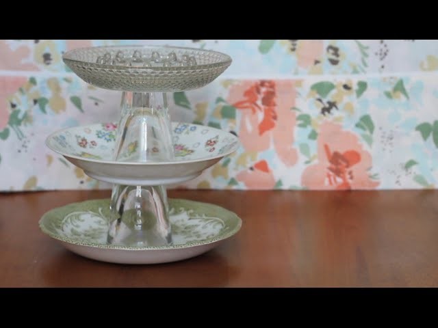 DIY. Vintage plate jewelry stand