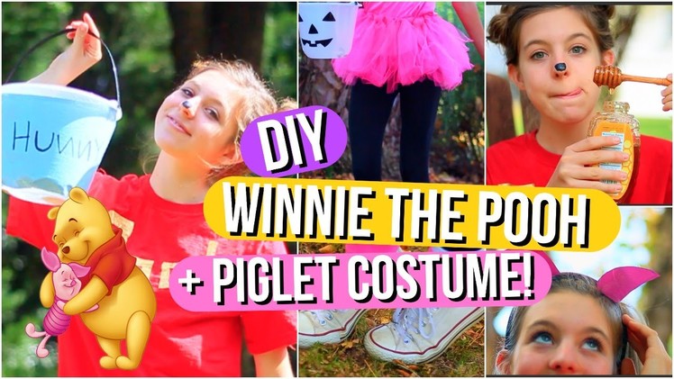 DIY Winnie the Pooh and Piglet Halloween Costumes!