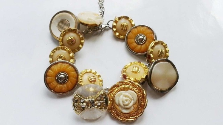 How To Create Pretty Vintage Button Bracelet - DIY Style Tutorial - Guidecentral