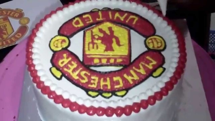 How to Easy Decorate Manchester United Cake Logo