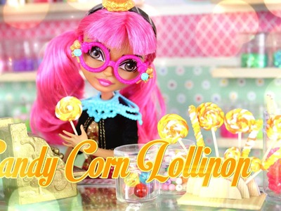 How to Make a Doll Candy Corn Lollipop - Doll Crafts