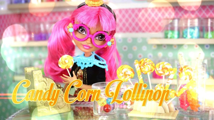 How to Make a Doll Candy Corn Lollipop - Doll Crafts