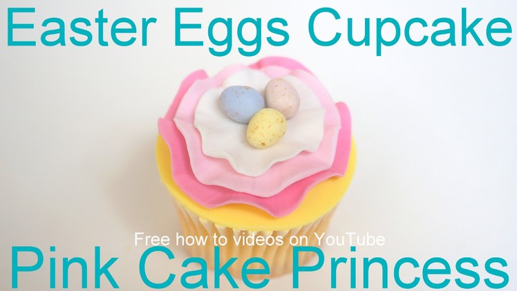 How to Make an Easter Eggs Ruffled Cupcake - A Collaboration with The Squishy Monster