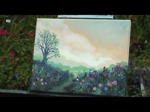 Painting My Wife's Garden - Outdoor acrylic - Gary Garrett painting demo