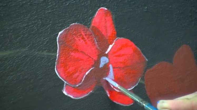 Red Orchids time lapse acrylic speed painting by TIm Gagnon http:.www.timgagnonstudio.com
