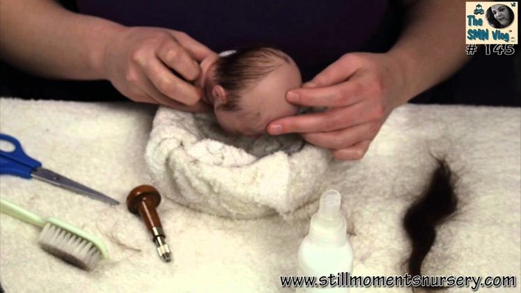 Rooting a reborn doll head time lapse - Nikki Holland vlog #145