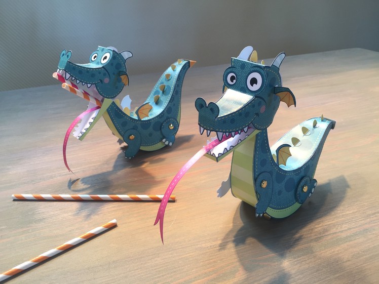 Sprocket's Paper Dragon - kids craft activity - video tutorial