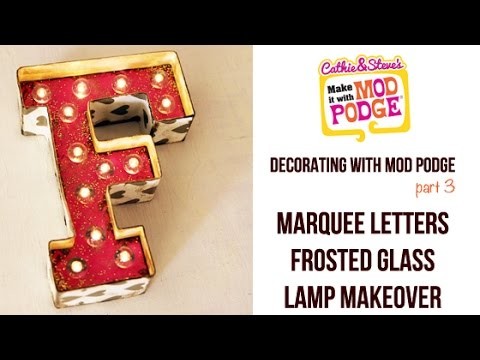 DIY Lamp Makeover & Fun Marquee Letters