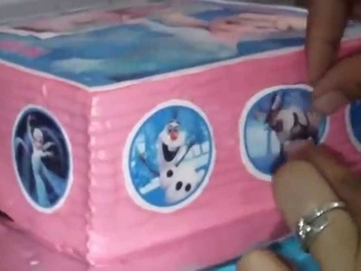 How to Easy Decorating Frozen Edible Cake Homemade