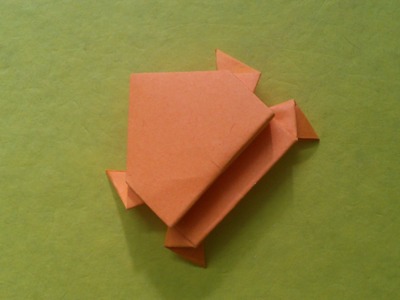 How to make an origami jumping frog