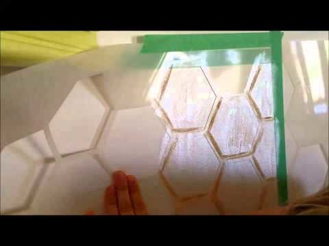 How to Stencil a Hexagon Backsplash to look like legit porcelain tile! {Sawdust and Embryos}