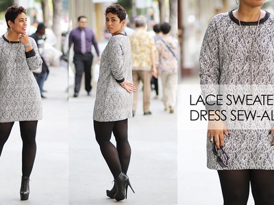 Lace Sweater Knit Dress Sew-Along