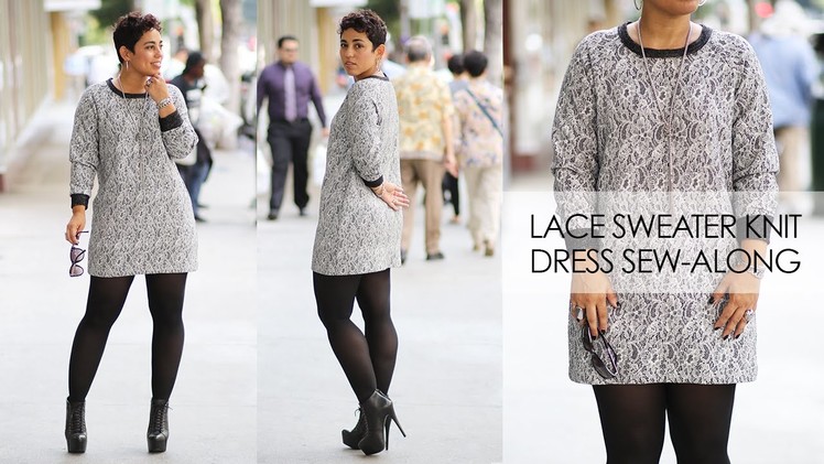Lace Sweater Knit Dress Sew-Along