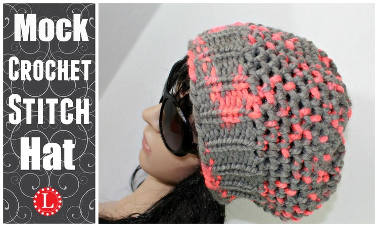 LOOM KNIT HATS - The Mock Crochet Hat Made on a 41-peg Extra Large Round
