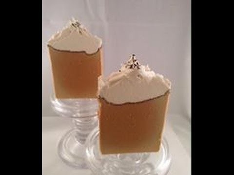 Making and cutting 'Coffee with Cream' soap