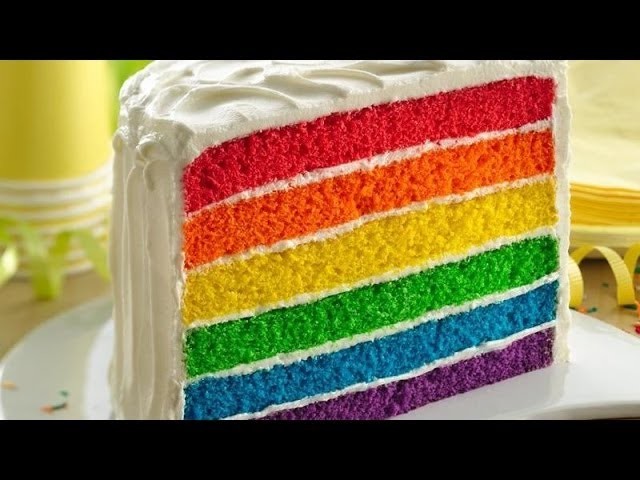 Alicia's Rainbow Cake - Dessert