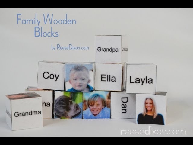 DIY Christmas gift for baby! Family Wooden Blocks