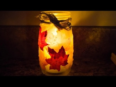 DIY Fall Leaf Candle Holder