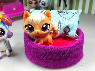 Easy DIY Custom LPS Doll Accessories: How to Make a Tiny Pet Dog Bed ♦ Dollhouse Furniture