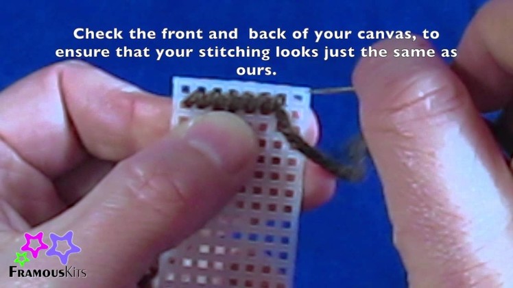 How to do half cross stitch -FRAMOUS KITS VIDEO NO.2