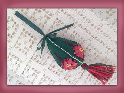 How to make a silk ribbon poinsettia christmas tree decoration