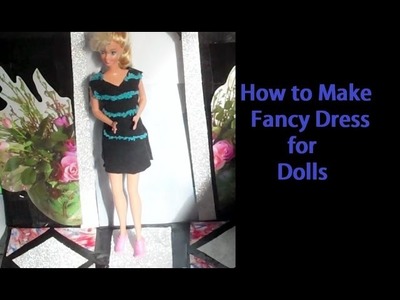 How to Make, Black & Blue Dress - Doll Clothes