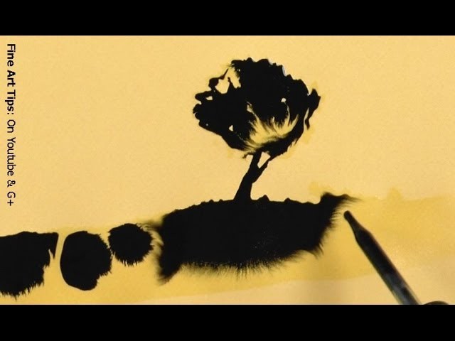 How to Paint With Ink - Amazing Drawings "Magically" Appearing