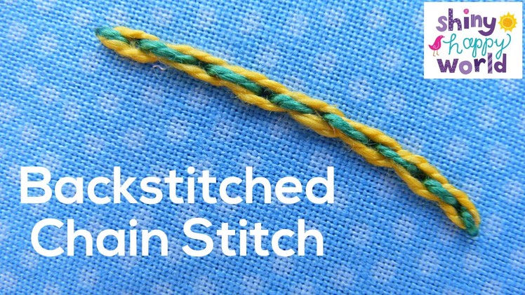 How to Work Backstitched Chain Stitch