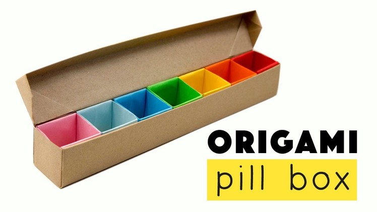 Origami Pill Box. Organizer Tutorial