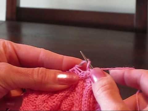 Pink Ribbon Sock, Row 14