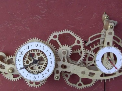 Brian Law's Woodenclocks-Clock 18 Clock with Non-Circular Gears