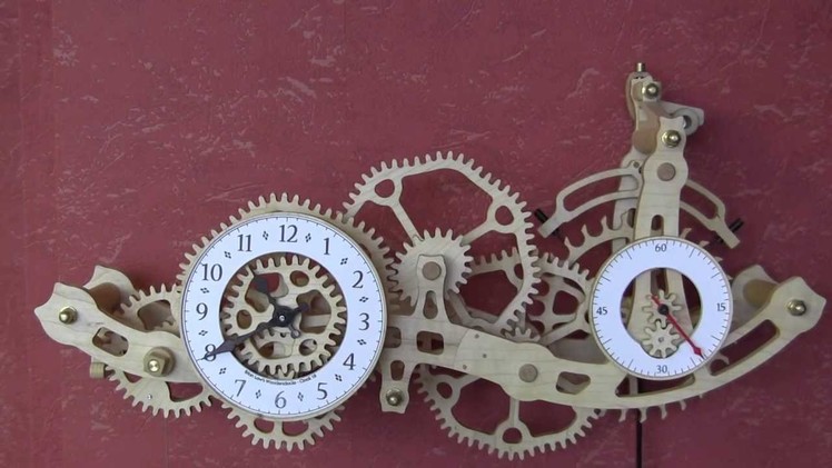 Brian Law's Woodenclocks-Clock 18 Clock with Non-Circular Gears