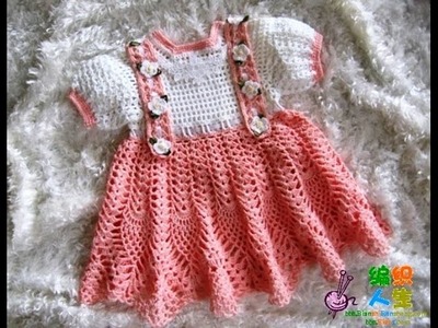 Crochet baby dress| How to crochet an easy shell stitch baby. girl's dress for beginners 219