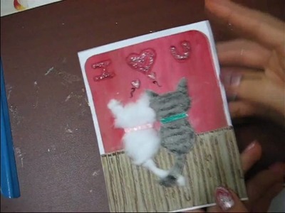 Cuddling Cats card