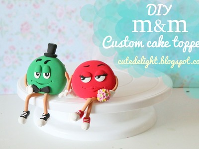 Cute Delight - m&m wedding cake topper tutorial - how to make DIY time lapse - 1 h = 30 sec