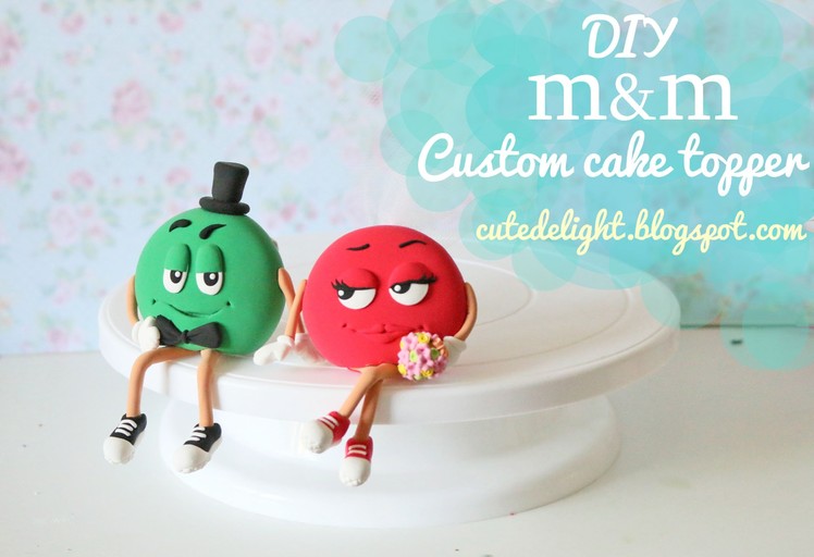 Cute Delight - m&m wedding cake topper tutorial - how to make DIY time lapse - 1 h = 30 sec