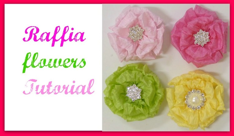 DIY:How to:Raffia flower tutorial by SaCrafters