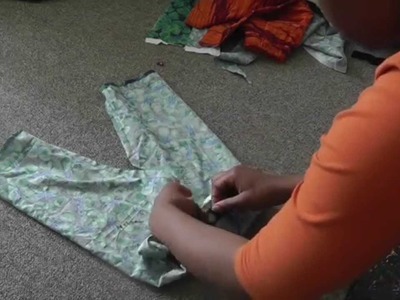 DIY: How to sew a simple kid's trousers ,Ankara without pattern.