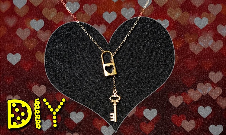 DIY Lock & Key Charm Necklace || Lucykiins
